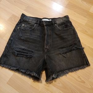Black Garage Vintage Cut-off Shorts